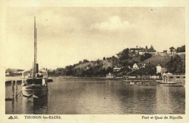 Thonon-les-Bains Port et quai de Ripaille. [1930]