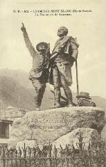 Chamonix-Mont-Blanc (Haute-Savoie). Le monument de Saussure. 1929