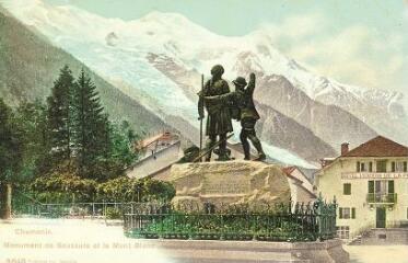 Chamonix-Mont-Blanc Monument de Saussure et le Mont Blanc. [1910]
