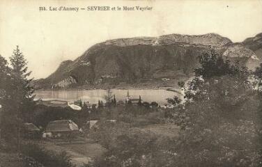 Lac d'Annecy, Sévrier et le Mont Veyrier. [1900]
