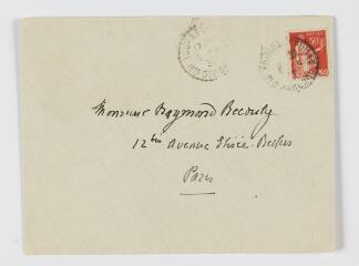 Henry Bordeaux : lettre à Raymond Recouly (16 octobre 1925).