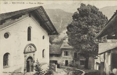 1368. Place de l'Église / Auguste et Ernest Pittier. Annecy Pittier, phot-édit. 1899-1922