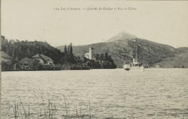 936. Lac d'Annecy. Château de Duingt et Roc de Chère / Auguste et Ernest Pittier. Annecy Pittier, phot-édit. 1899-1922