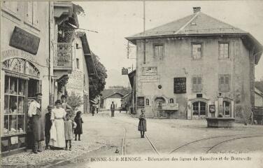 1950. Bifurcation des lignes de Samoëns et de Bonneville / Auguste et Ernest Pittier. Annecy Pittier, phot-édit. 1899-1922