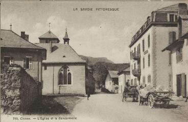 795. L'Église et la Gendarmerie / Auguste et Ernest Pittier. Annecy Pittier, phot-édit. 1899-1922 La Savoie pittoresque