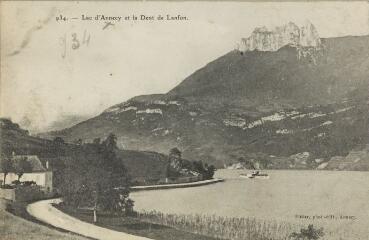 934. Lac d'Annecy et la Dent de Lanfon / Auguste et Ernest Pittier. Annecy Pittier, phot-édit. 1899-1922