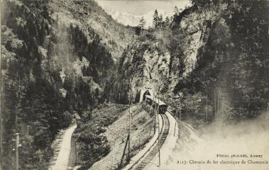 2117. Chemin de fer électrique de Chamonix / Auguste et Ernest Pittier. Annecy Pittier, phot-édit. 1899-1922
