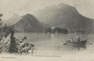 58. Duingt et Montagne d'Entrevernes / Auguste et Ernest Pittier. Annecy Pittier, phot-édit. 1899-1922