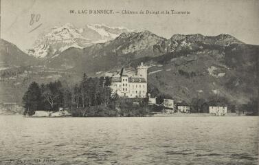 80. Lac d'Annecy. Château de Duingt et la Tournette / Auguste et Ernest Pittier. Annecy Pittier, phot-édit. 1899-1922