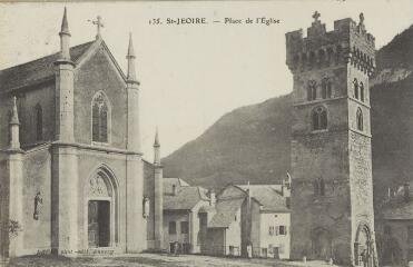 135. Place de l'Eglise / Auguste et Ernest Pittier. Annecy Pittier, phot-édit. 1899-1922