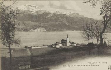 250. Église de Sevrier et la Tournette / Auguste et Ernest Pittier. Annecy Pittier, phot-édit. 1899-1922