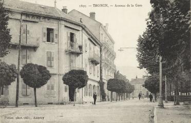 1899. Avenue de la Gare / Auguste et Ernest Pittier. Annecy Pittier, phot-édit. 1899-1922