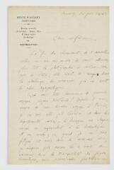 Louis Revon, conservateur du musée d'Annecy : lettre autographe à un confrère (16 juin).