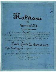Arrivée du sénateur Laity à Bonneville : adresse aux habitants de Bonneville pour manifester leur soutien à l'empereur et au projet de zone douanière spécifique pour le Chablais et le Faucigny (8 avril 1860).