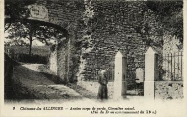Châteaux des Allinges : ancien corps de garde, cimetière actuel (fin du Xe siècle ou commencement du Xie siècle). [1900]
