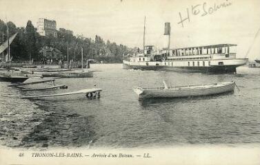 Thonon-les-Bains Arrivée d'un bateau. 1900-1910