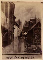 1 vue  - Intérieur du vieux Annecy, [reproduction d\'une gravure de 1820 publiée dans La Savoie historique et pittoresque] / Ernest Bovier. (ouvre la visionneuse)