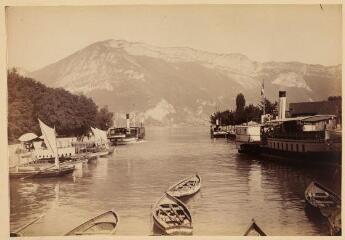 1 vue Vue d'Annecy, le port, 1890 / Ernest Bovier.