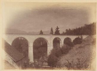 1 vue Brogny près d'Annecy. Pont du Chemin de Fer, 1890 / Ernest Bovier.