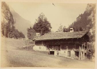 1 vue Vallée du Grand Bornand. Entrée des [Etroits], 1890 / Ernest Bovier.