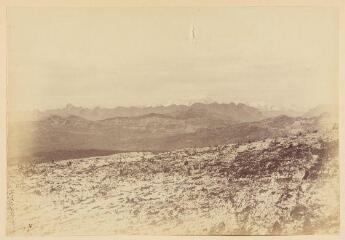 1 vue  - Le Mont-Blanc. Vue prise du Parmelan, 1891 / Ernest Bovier. (ouvre la visionneuse)
