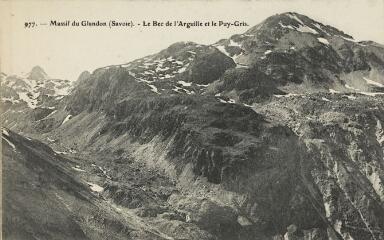 1 vue  - 977. Massif du Glandon (Savoie). Le Bec de l\'Aiguille et le Puy-Gris / [E. Reynaud]. (ouvre la visionneuse)