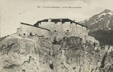1 vue  - 897. Environs de Modane. Le Fort Marie-Christine / [E. Reynaud]. (ouvre la visionneuse)