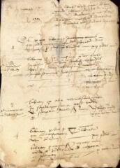 3 vues  - Comptes de livraison de blé pour la garde de l\'abbaye de Sixt au titre de la prisée de 1512 par François Depassier, commissaire ducal. (ouvre la visionneuse)