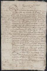 4 vues Copie de requête par les religieux et chanoines de l'abbaye de Sixt concernant les prémices de la paroisse de Samoëns, Morillon et Vallon et copie de décret datant du 11 juillet 1582.
