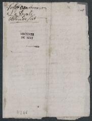 4 vues  - Attestation signée par Delacroix, prieur de l\'abbaye, à propos de l\'utilisation de de l\'argent ou des métaux précieux de l\'abbaye, notamment dans le procès contre la collégiale de Samoëns. (ouvre la visionneuse)