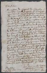 2 vues  - Lettre de Mignion à monsieur de Vallon qui attend ses instructions. Fait à Annecy. (ouvre la visionneuse)