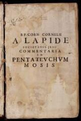 1106 vues  - Pentateuchum Mosis commentaria/ Cornelio Cornelii a Lapide. - Antuerpiae : Henricum et Cornelium Verdussen, 1697. - (1060 p.) ;36 cm. (ouvre la visionneuse)