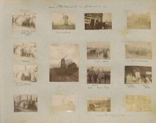 63 vues Affectations de 1914 à 1916 : album de tirages photographiques collés, 1 menu de Pâques 1916, 17 tirages volants.