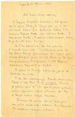 4 vues  - Arrestation de René Tramier : 2 lettres reçues de lui du fort de Montluc à Lyon (23 et 25 février). (ouvre la visionneuse)